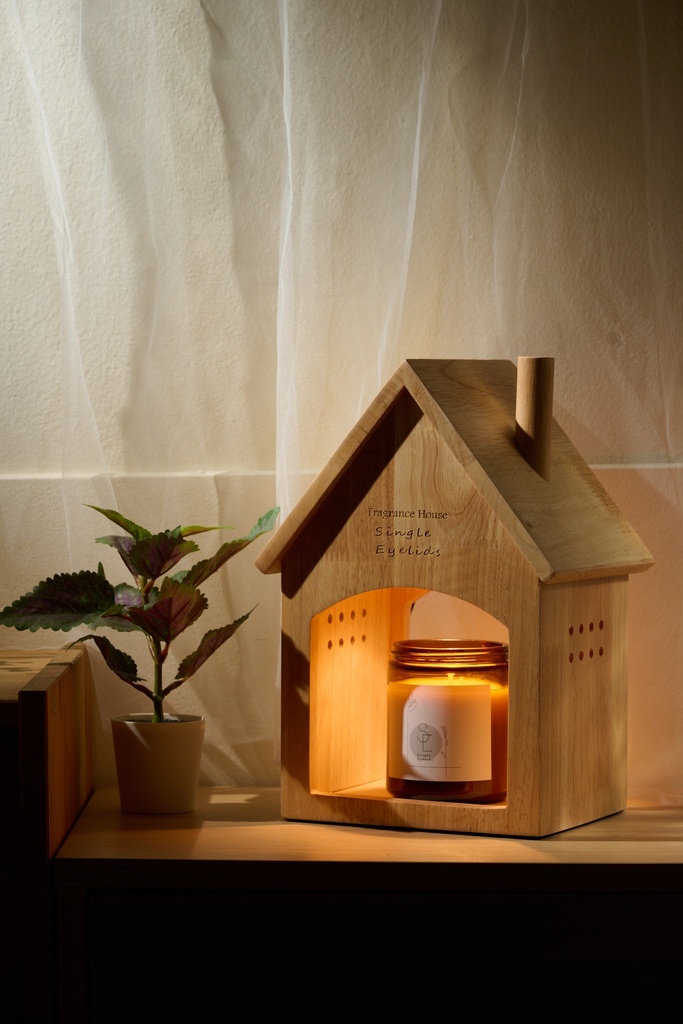 北歐風療癒系森林小屋融蠟燈
